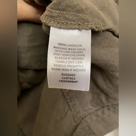 NWT Caslon Army Green Linen Jacket Size Small - Picture 9 of 9